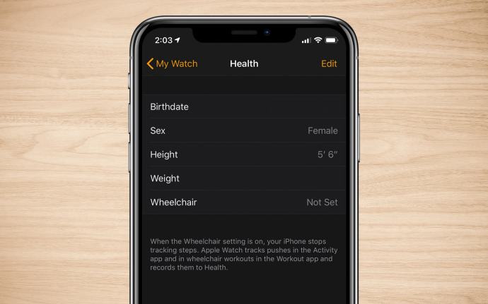 สถิติสุขภาพของ iphone apple watch