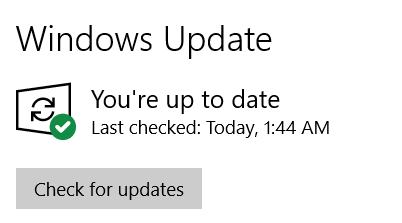 เมนู Windows Update