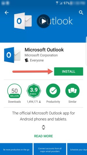 Instal Microsoft Outlook