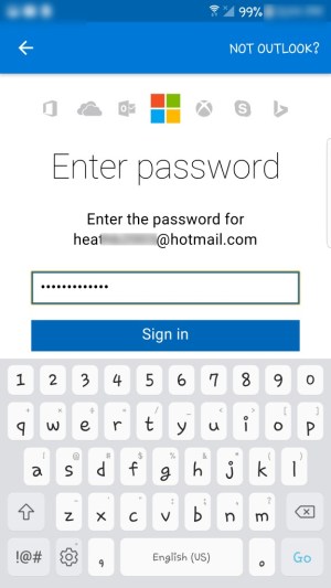 OutlookHotmailにサインインします
