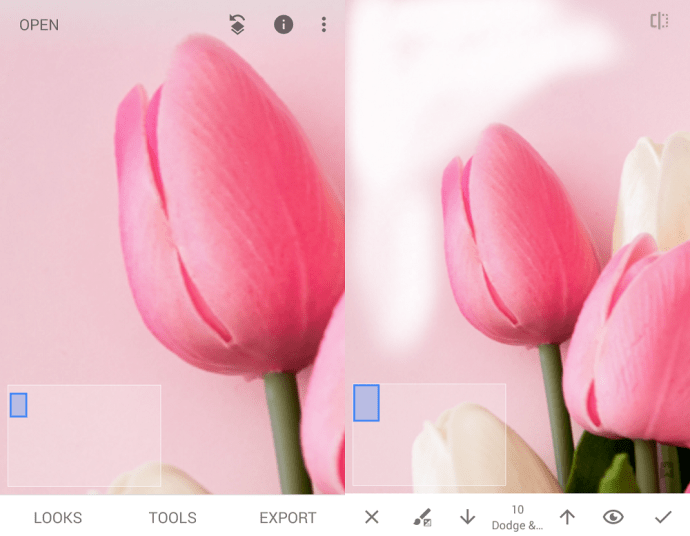 Как да премахнете Background Snapseed