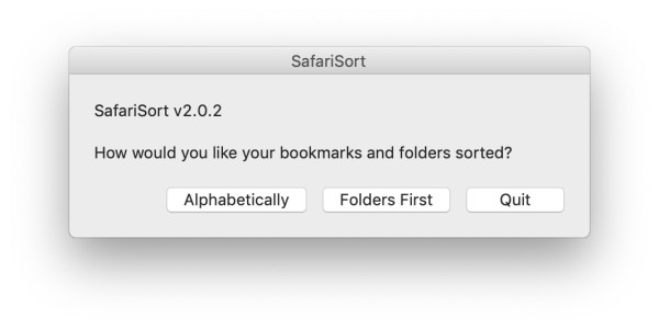 safarisort сортиране на отметки safari