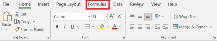 Горно меню на Excel