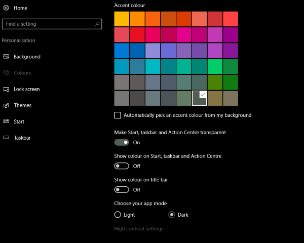 Cara mengkonfigurasi Bar Tugas yang telus di Windows 10-3