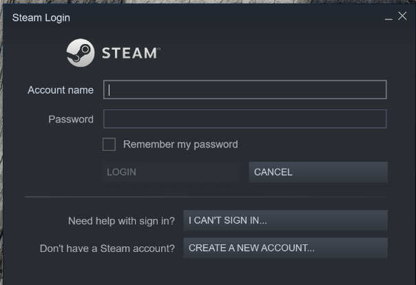 Pelanggan Log Masuk Steam