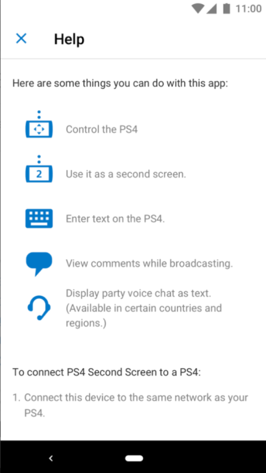 Приложение за Android на втория екран на PS4