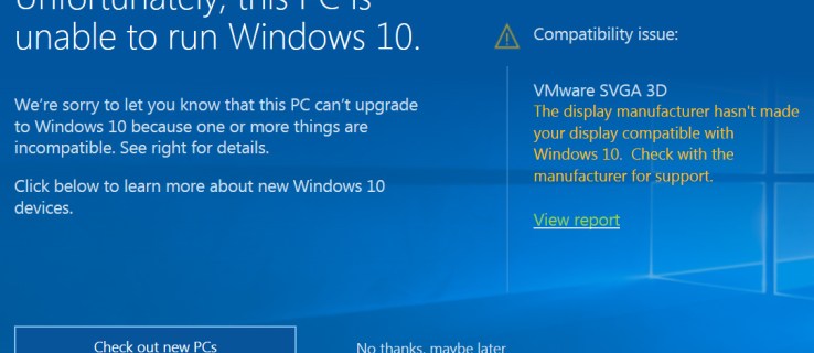 Как да отстраните проблема с съвместимостта на Windows 10 VMware SVGA 3D