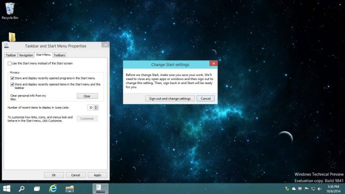 Sahkan Skrin Mula Tayangan Windows 10