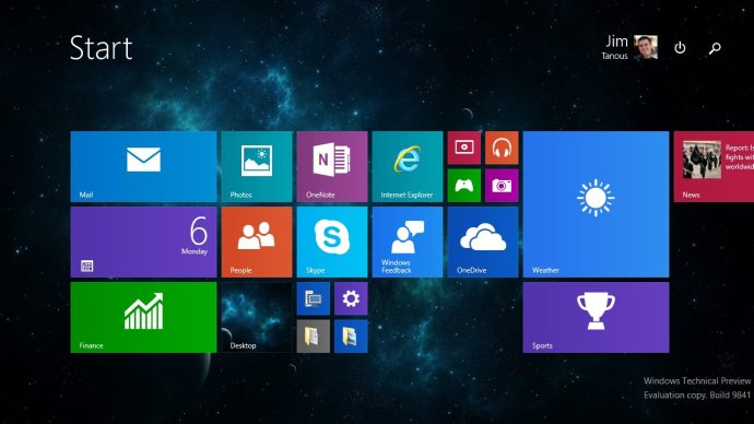 Начален екран на Windows 10