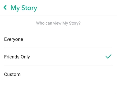 как да направите лична история в snapchat
